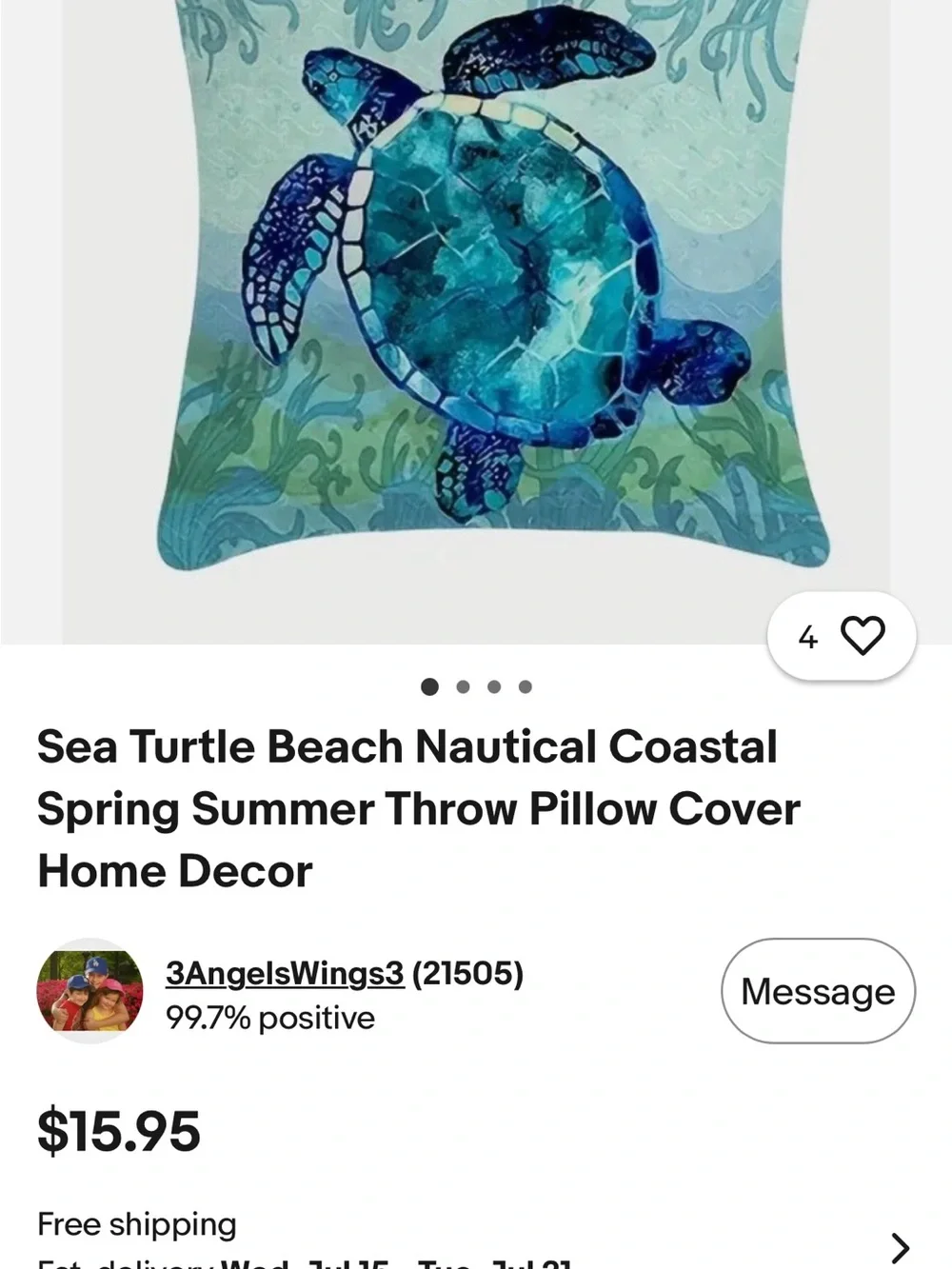 NEW Ocean Life Decorative Pillow Covers (2) - Goin’ cheap